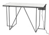 Winslett Marble Desk White &amp; Matte Black