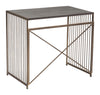 Gray and Gold Slatted Sides Table Desk