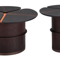 Set of Two Lilypad Wooden Tables