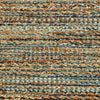 9’ x 12’ Teal and Natural Braided Jute Area Rug