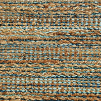 9’ x 12’ Teal and Natural Braided Jute Area Rug