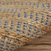 5’ x 8’ Tan and Navy Braided Jute Area Rug