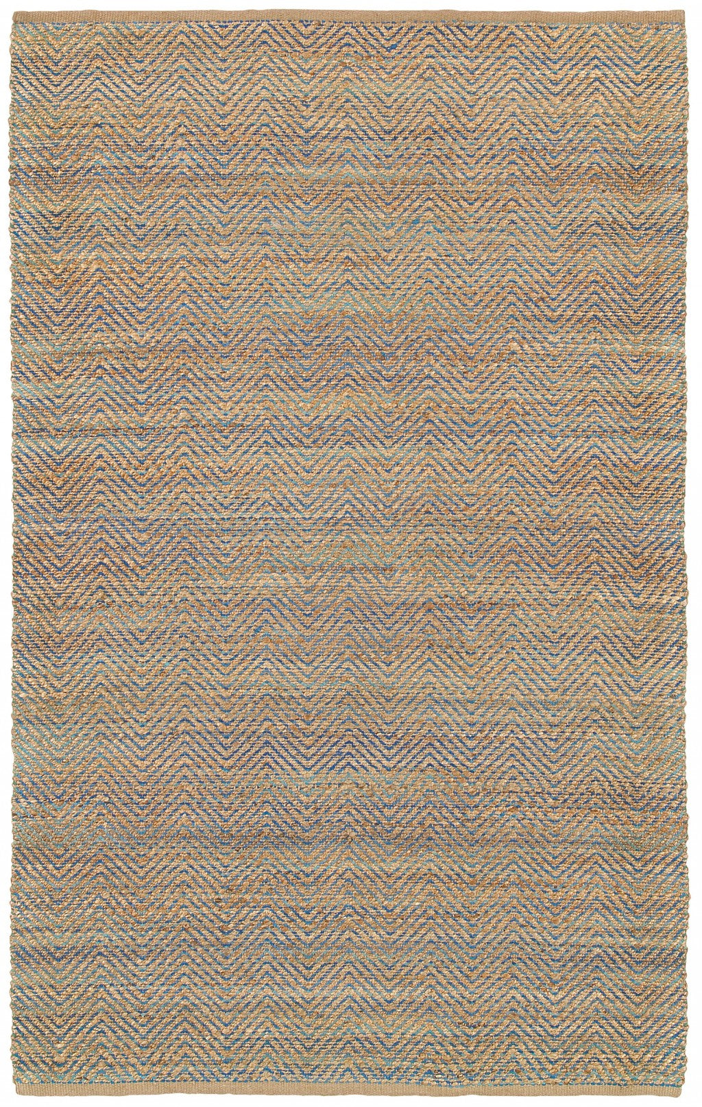 5’ x 8’ Tan and Navy Boho Chic Area Rug