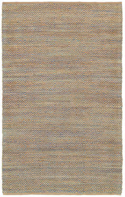 5’ x 8’ Tan and Navy Boho Chic Area Rug