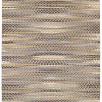 9’ x 12’ Gray and Tan Striated Runner Rug