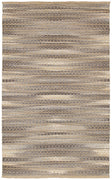 9’ x 12’ Gray and Tan Striated Runner Rug