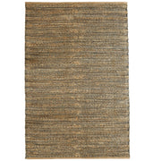 8’ x 10’ Gray and Natural Braided Striped Area Rug