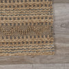 5’ x 8’ Tan and Gray Intricate Striped Area Rug