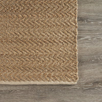 5’ x 8’ Natural Toned Chevron Pattern Area Rug