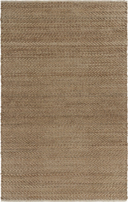 9’ x 12’ Natural Toned Chevron Pattern Area Rug