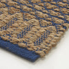 8’ x 10’ Tan and Blue Detailed Lattice Area Rug