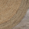 9’ Natural Toned Oval Shaped Area Rug