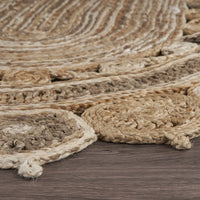 7’ Oval Shaped Natural Toned Area Rug