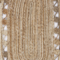 9’ Oval Shaped Natural Toned Area Rug