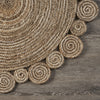 8’ Round Natural Coiled Area Rug