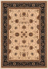 2’ x 4’ Cream and Black Decorative Area Rug