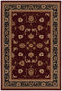 2’ x 4’ Red and Black Ornamental Area Rug