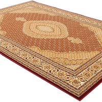 5’ x 8’ Red and Beige Medallion Area Rug