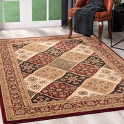 2’ x 4’ Red Decorative Diamonds Area Rug