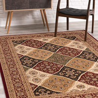 5’ x 8’ Red Decorative Diamonds Area Rug