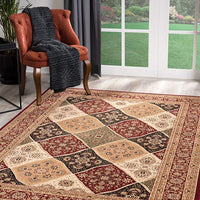 5’ x 8’ Red Decorative Diamonds Area Rug