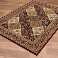 5’ x 8’ Red Decorative Diamonds Area Rug