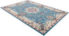 5’ x 8’ Blue and Cream Embellished Area Rug