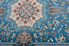 5’ x 8’ Blue and Cream Embellished Area Rug