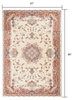 5’ x 8’ Cream Rose Traditional Pattern Area Rug