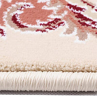 5’ x 8’ Cream Rose Traditional Pattern Area Rug