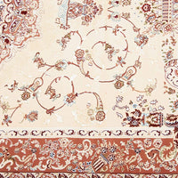 5’ x 8’ Cream Rose Traditional Pattern Area Rug