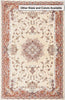8’ x 11’ Cream Rose Traditional Pattern Area Rug