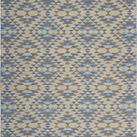 5’ x 7’ Blue Decorative Lattice Area Rug