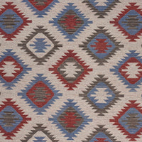 5’ x 7’ Red and Blue Geometric Diamonds Area Rug