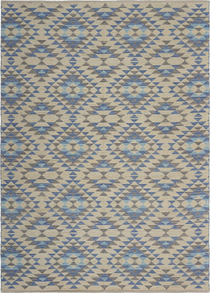 3’ x 4’ Blue Decorative Lattice Area Rug