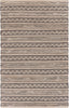 8’ x 10’ Black and Blush Chevron Stripe Area Rug