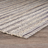 5’ x 8’ Brown and Gray Striped Area Rug