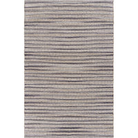 8’ x 10’ Brown and Gray Striped Area Rug