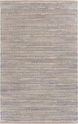 5’ x 8’ Blue and Cream Braided Jute Area Rug