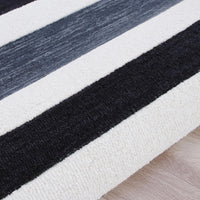 5’ x 7’ Black and Gray Bold Striped Area Rug