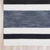 7’ x 9’ Black and Gray Bold Striped Area Rug