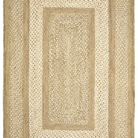 5’ x 8’ Tan Geometric Bordered Area Rug