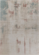 8’ x 9’ Tan Abstract Watercolor Area Rug