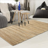 5’ x 8’ Tan and Gray Intricately Handwoven Area Rug