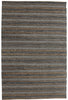 5’ x 8’ Black and Tan Decorative Striped Area Rug