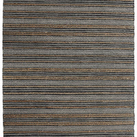 5’ x 8’ Black and Tan Decorative Striped Area Rug