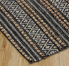 5’ x 8’ Black and Tan Decorative Striped Area Rug