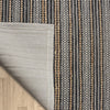 8’ x 10’ Black and Tan Decorative Striped Area Rug