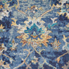 5’ x 8’ Blue and Gold Jacobean Area Rug