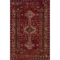 5’ x 8’ Deep Red Traditional Area Rug